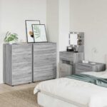vidaXL Úložné skrine 2 pcs Sivý Sonoma 60 x 48 x 105 cm – Obrázok 4