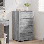 vidaXL Úložné skrine 2 pcs Sivý Sonoma 60 x 48 x 105 cm – Obrázok 5