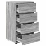 vidaXL Úložné skrine 2 pcs Sivý Sonoma 60 x 48 x 105 cm – Obrázok 7