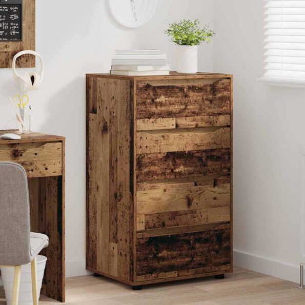 vidaXL Úložné skrine 2 pcs Staré drevo 60 x 48 x 105 cm – Obrázok 5