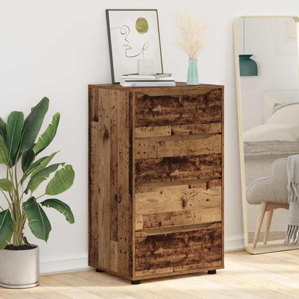 vidaXL Úložné skrine 2 pcs Staré drevo 60 x 48 x 105 cm – Obrázok 6