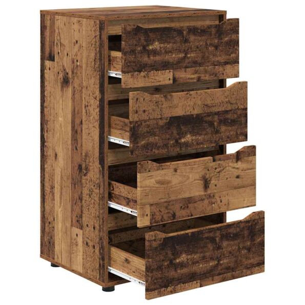 vidaXL Úložné skrine 2 pcs Staré drevo 60 x 48 x 105 cm – Obrázok 7