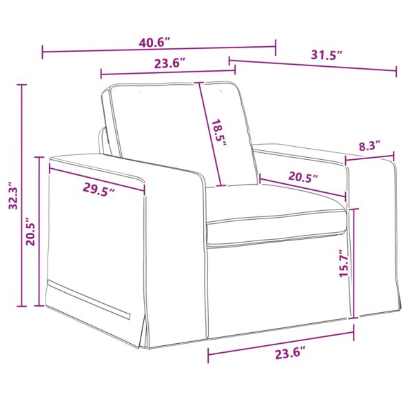 vidaXL Pohovka 2 pcs Tmavo šedá Kov – Obrázok 10