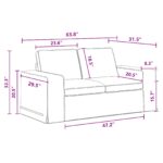 vidaXL Pohovka 2 pcs Tmavo šedá Kov – Obrázok 11