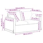 vidaXL Pohovka 2 pcs Svetlosivá – Obrázok 10