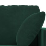 vidaXL Sada pohoviek 2 pcs Tmavozelená 138 x 78 x 80 cm Zamat – Obrázok 6