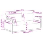 vidaXL Pohovka 2 pcs Svetlosivá Kov – Obrázok 10