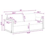 vidaXL Pohovka 2 pcs Tmavo šedá Kov – Obrázok 11