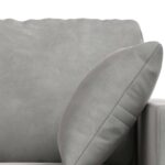 vidaXL Sada pohoviek 2 pcs Svetlosivá 158 x 78 x 80 cm Zamat – Obrázok 6