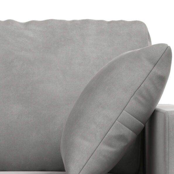 vidaXL Sada pohoviek 2 pcs Svetlosivá 158 x 78 x 80 cm Zamat – Obrázok 6
