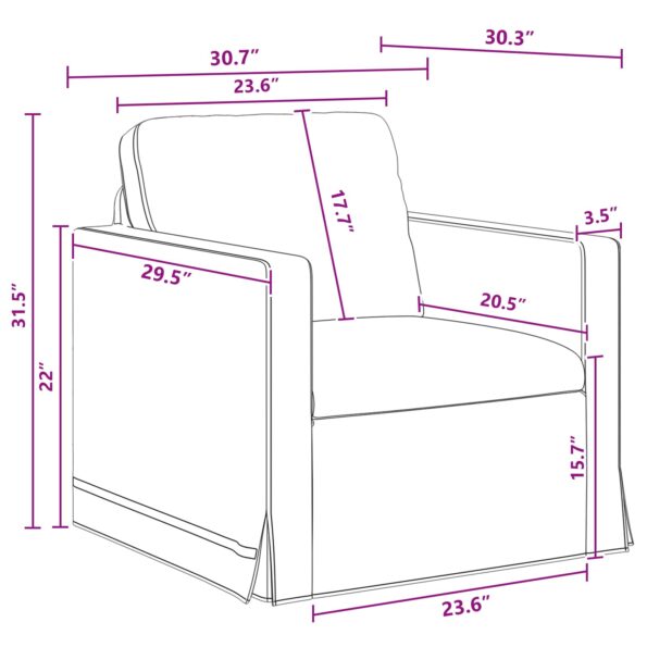 vidaXL Sada pohoviek 2 pcs Tmavo šedá 158 x 78 x 80 cm Zamat – Obrázok 10