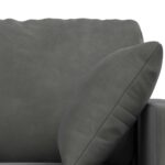 vidaXL Sada pohoviek 2 pcs Tmavo šedá 158 x 78 x 80 cm Zamat – Obrázok 6