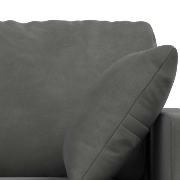vidaXL Sada pohoviek 2 pcs Tmavo šedá 158 x 78 x 80 cm Zamat – Obrázok 6
