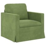 vidaXL Sada pohoviek 2 pcs Svetlo zelená 158 x 78 x 80 cm Zamat – Obrázok 4