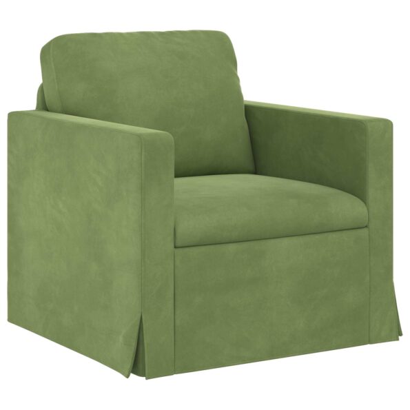 vidaXL Sada pohoviek 2 pcs Svetlo zelená 158 x 78 x 80 cm Zamat – Obrázok 4