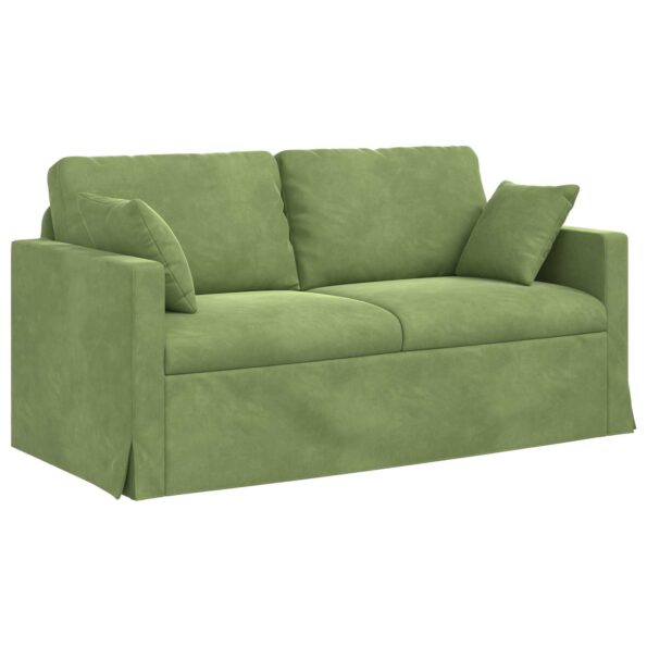vidaXL Sada pohoviek 2 pcs Svetlo zelená 158 x 78 x 80 cm Zamat – Obrázok 5