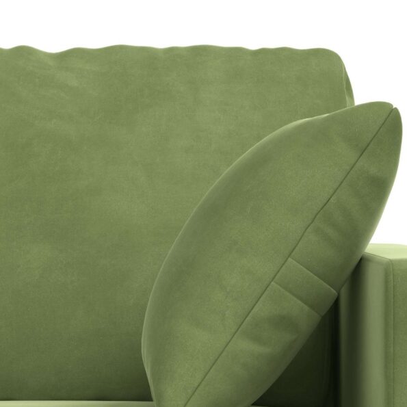 vidaXL Sada pohoviek 2 pcs Svetlo zelená 158 x 78 x 80 cm Zamat – Obrázok 6