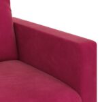 vidaXL Sada pohoviek 2 pcs Víno červené 158 x 78 x 80 cm Zamat – Obrázok 7