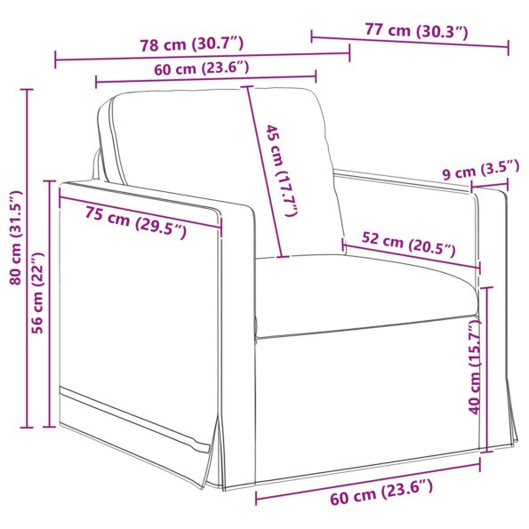 vidaXL Pohovka 2 pcs Čierna – Obrázok 9