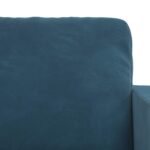 vidaXL Sada pohoviek 2 pcs Modrá 158 x 78 x 80 cm Zamat – Obrázok 6