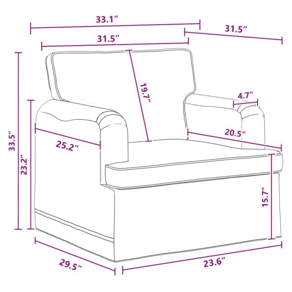 vidaXL Pohovka 140cm 2 pcs Tmavo šedá Kov – Obrázok 10