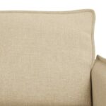 vidaXL Pohovka 140cm 2 pcs Krémová Kov – Obrázok 6