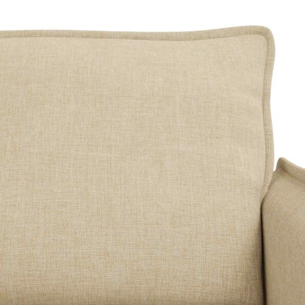 vidaXL Pohovka 140cm 2 pcs Krémová Kov – Obrázok 6