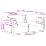 vidaXL Pohovka 2 pcs Čierna Kov – Obrázok 10