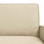 vidaXL Pohovka 2 pcs Krémová Kov – Obrázok 6