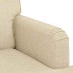 vidaXL Pohovka 180cm 2 pcs Krémová Kov – Obrázok 7