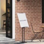 vidaXL Stánky na výstavy 2 pcs Čierna 26.5 x 26.5 x 127 cm Železo