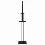 vidaXL Stánky na výstavy 2 pcs Čierna 26.5 x 26.5 x 127 cm Železo – Obrázok 2