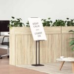 vidaXL Stánky na výstavy 2 pcs Čierna 26.5 x 26.5 x 127 cm Železo – Obrázok 4