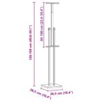vidaXL Stánky na výstavy 2 pcs Čierna 26.5 x 26.5 x 127 cm Železo – Obrázok 9