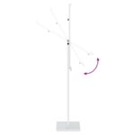 vidaXL Stánky na výstavy 2 pcs Biela 26.5 x 26.5 x 127 cm Železo – Obrázok 12