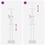 vidaXL Stánky na výstavy 2 pcs Biela 26.5 x 26.5 x 127 cm Železo – Obrázok 13