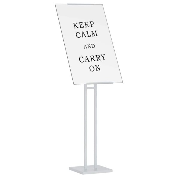 vidaXL Stánky na výstavy 2 pcs Biela 26.5 x 26.5 x 127 cm Železo – Obrázok 3