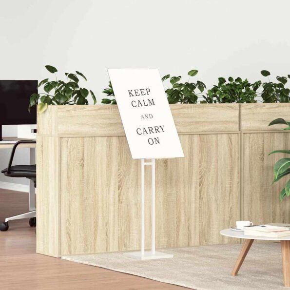 vidaXL Stánky na výstavy 2 pcs Biela 26.5 x 26.5 x 127 cm Železo – Obrázok 4