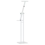 vidaXL Stánky na výstavy 2 pcs Biela 26.5 x 26.5 x 127 cm Železo – Obrázok 9