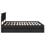 vidaXL Rám postele Čierna 200 x 200 cm Kompozitné drevo – Obrázok 8