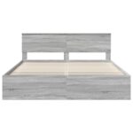 vidaXL Rám postele Sivý Sonoma 200 x 200 cm Kompozitné drevo – Obrázok 7