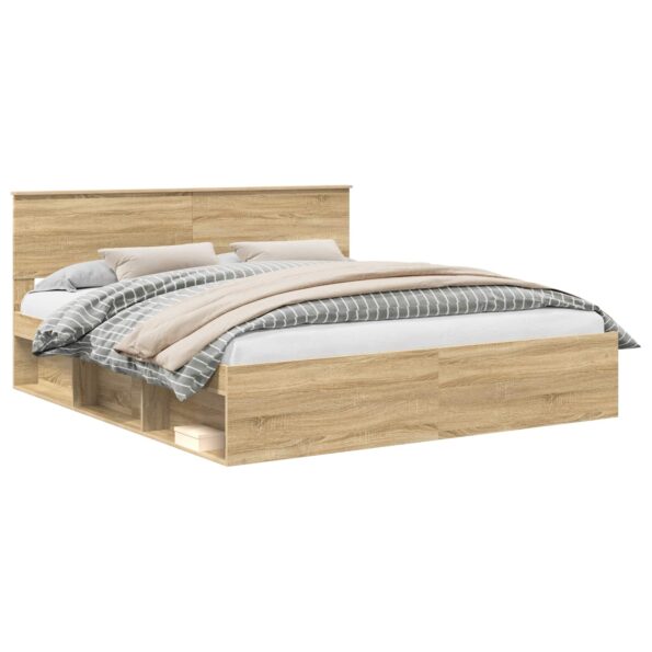 vidaXL Rám postele Sonoma 180 x 200 cm Kompozitné drevo – Obrázok 2