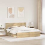 vidaXL Rám postele Sonoma 180 x 200 cm Kompozitné drevo – Obrázok 3