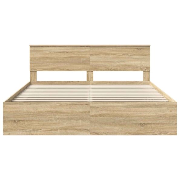 vidaXL Rám postele Sonoma 180 x 200 cm Kompozitné drevo – Obrázok 7