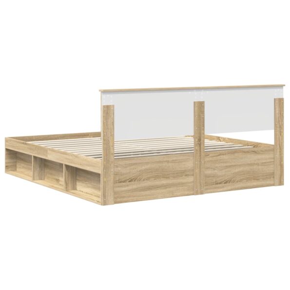 vidaXL Rám postele Sonoma 180 x 200 cm Kompozitné drevo – Obrázok 9
