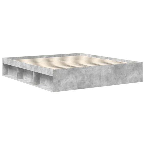 vidaXL Rám postele Betónová 180 x 200 cm Kompozitné drevo – Obrázok 5