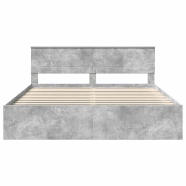 vidaXL Rám postele Betónová 180 x 200 cm Kompozitné drevo – Obrázok 7