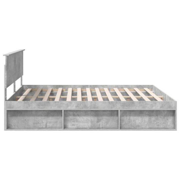 vidaXL Rám postele Betónová 180 x 200 cm Kompozitné drevo – Obrázok 8