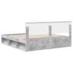 vidaXL Rám postele Betónová 180 x 200 cm Kompozitné drevo – Obrázok 9