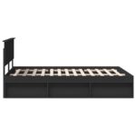 vidaXL Rám postele Čierna 160 x 200 cm Kompozitné drevo – Obrázok 8